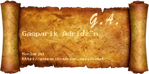 Gasparik Adrián névjegykártya